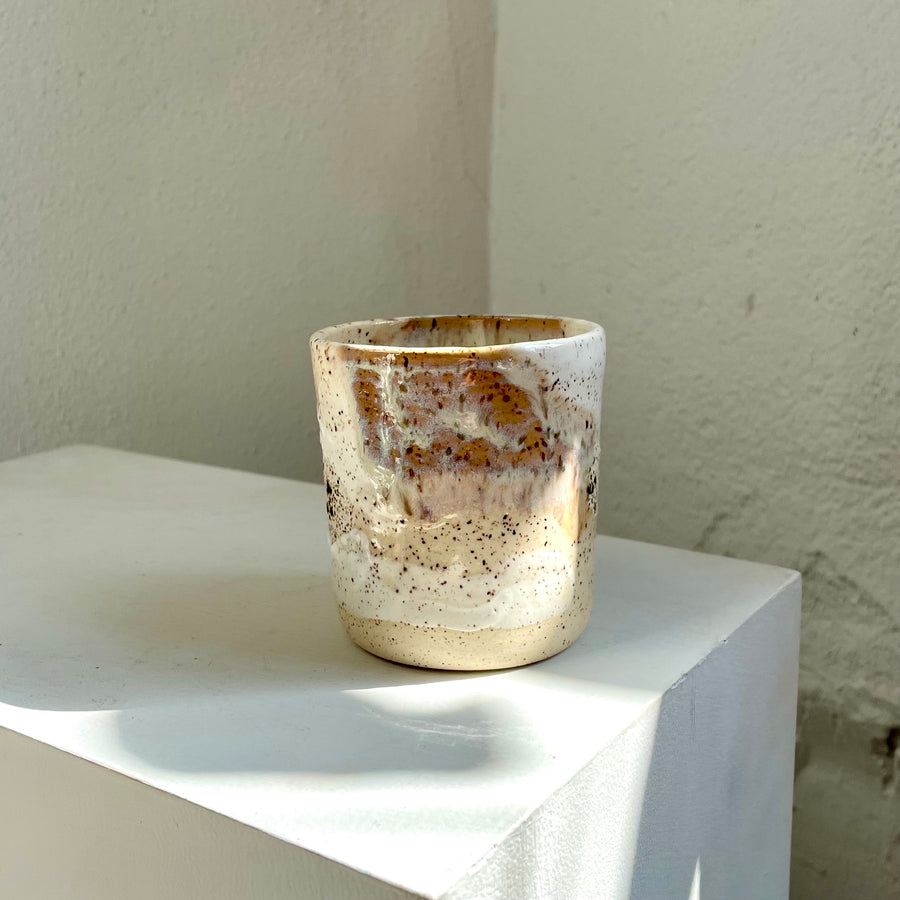 Speckled Neutral Ceramic Cup